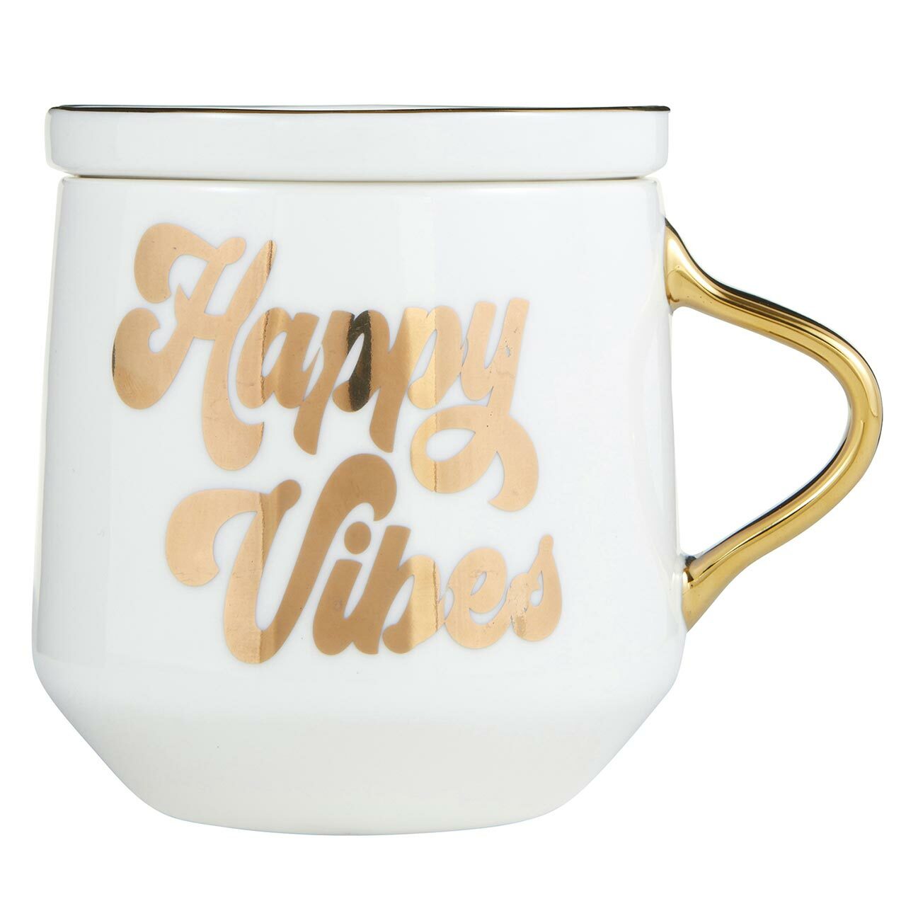 Happy Vibes Mug & Coaster Lid in Groovy Tie-Dye - Fortunate Lemon Shop