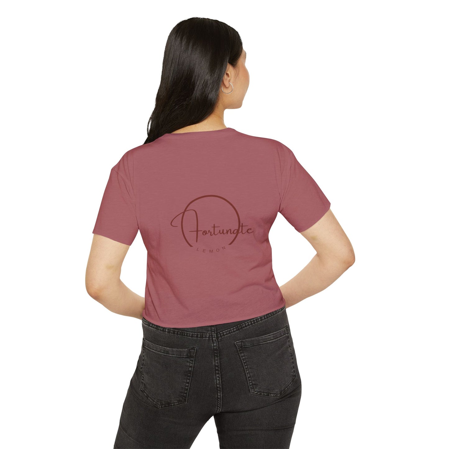 Fortunate Vibes Crop Top — Women's Festival Boho Graphic Tee - Fortunate Lemon Shop