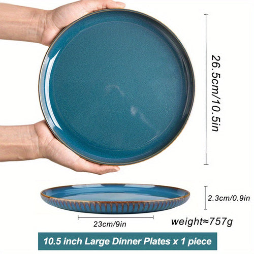 Elegant Large Ceramic Dinner Plate Microwave Safe - Fortunate Lemon Shop