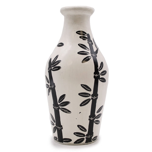 Bamboo Motif Shaped Vase - Natural Medium