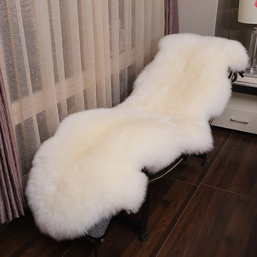 Cream White Plush Imitation Wool Carpet for Winter 24inch*70.8inch 60cm*180cm