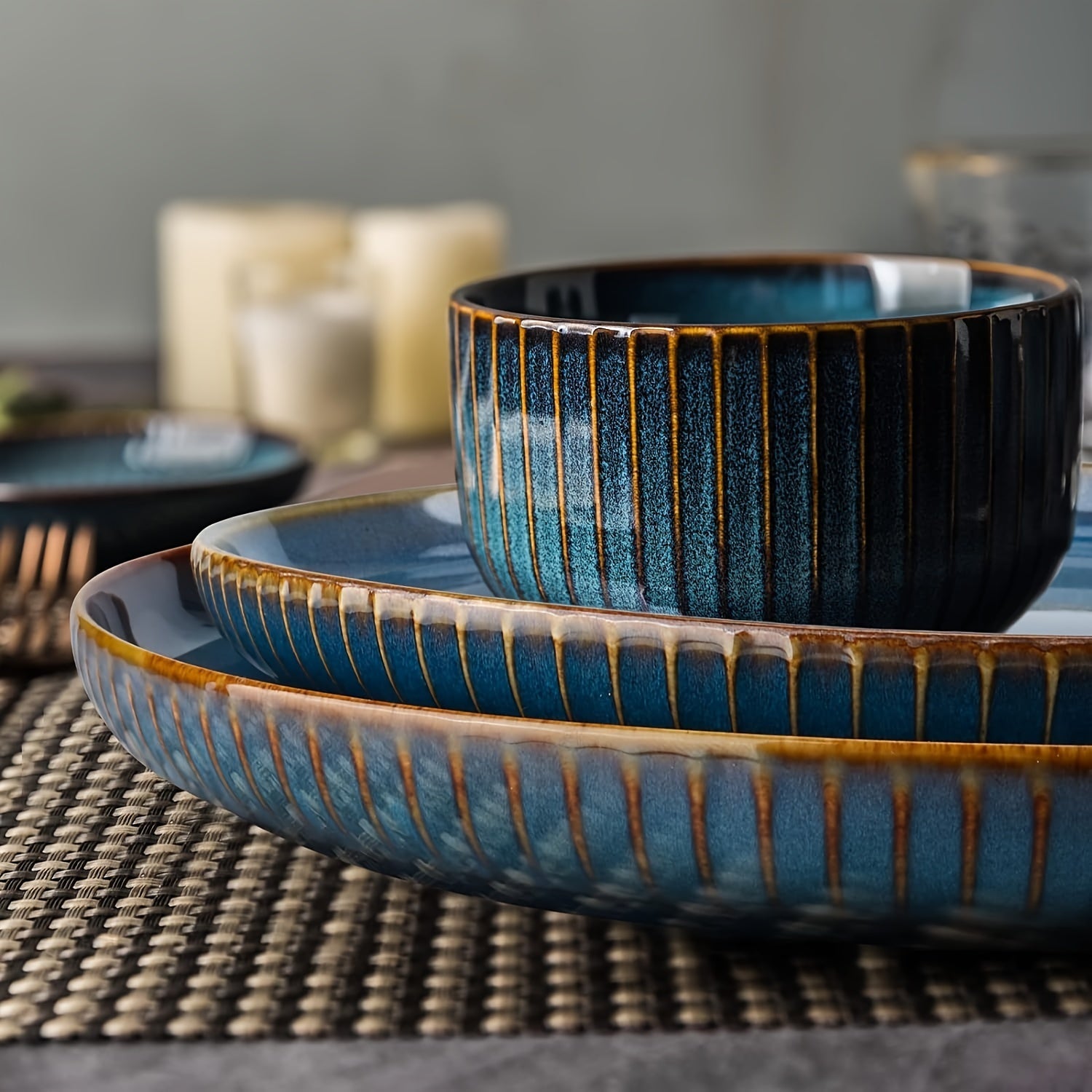 Elegant Large Ceramic Dinner Plate Microwave Safe