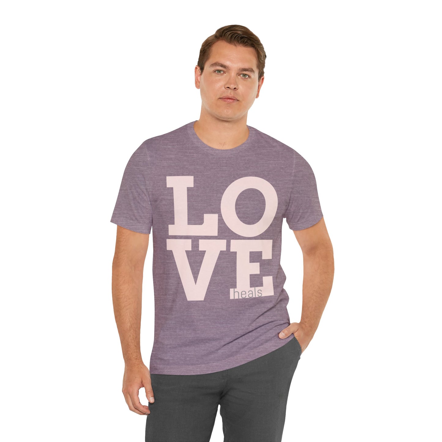 Love Heals Graphic Tee — Inspirational Pink Unisex T-Shirt - Fortunate Lemon Shop
