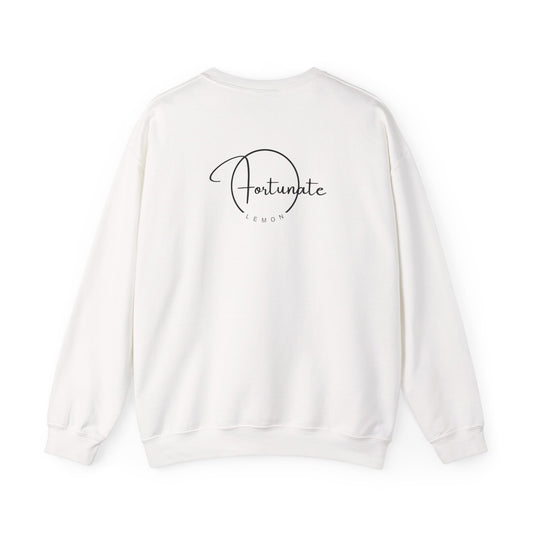 Grateful AF Crewneck Sweatshirt — Minimalist Thankful Graphic Pullover - Fortunate Lemon Shop