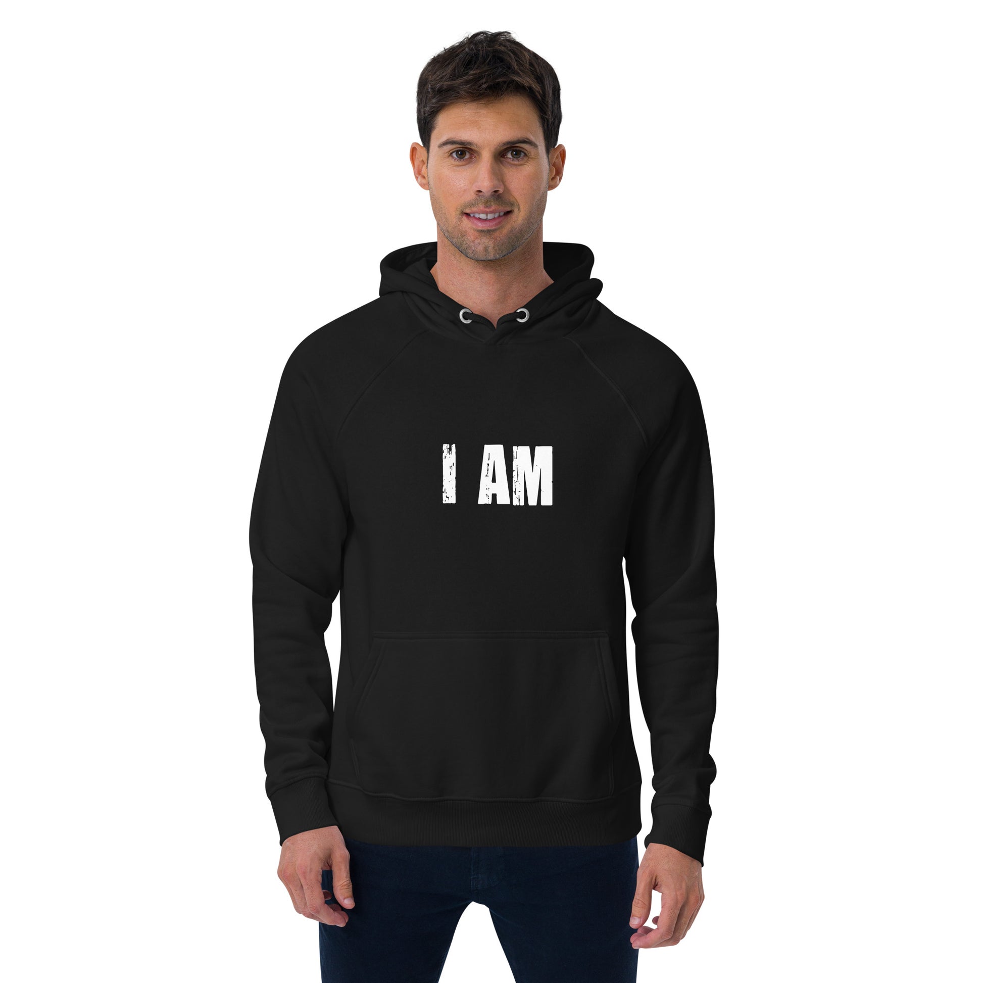 I AM Unisex eco raglan hoodie 3XL