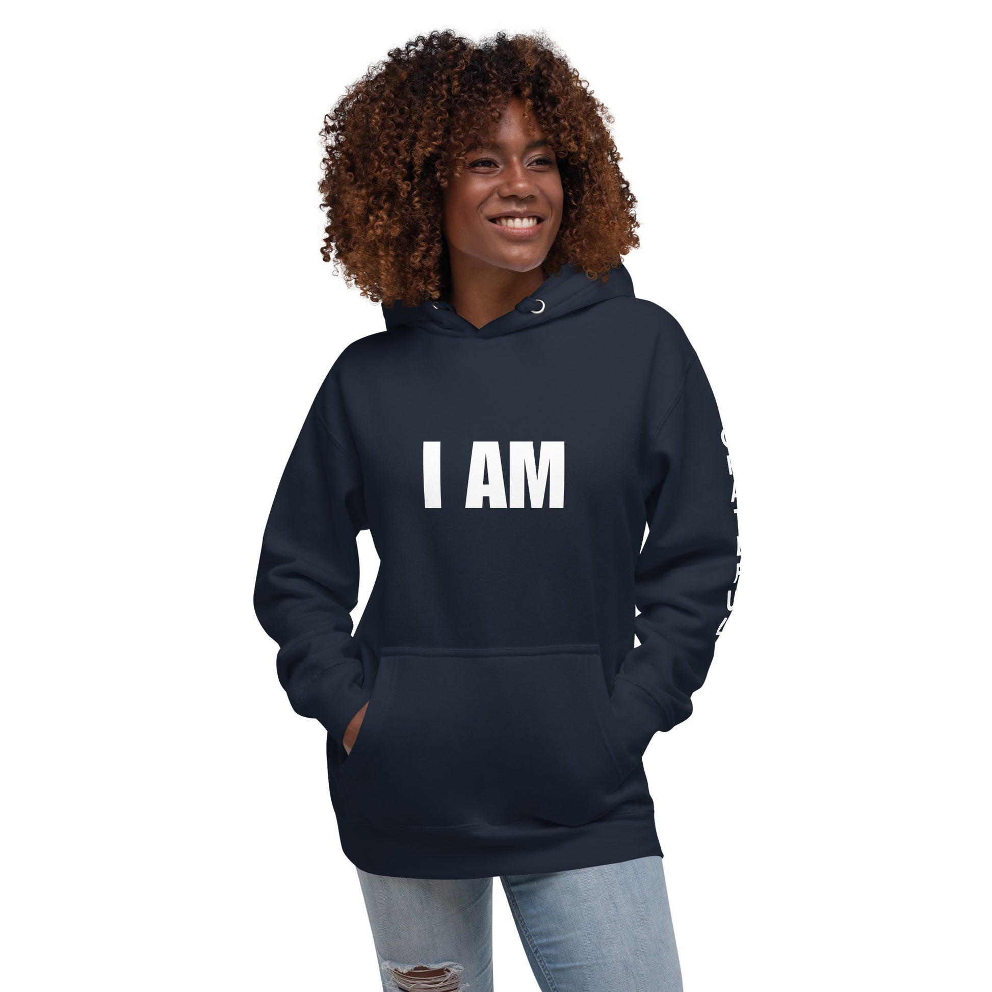 I am Grateful Unisex Hoodie Navy Blazer
