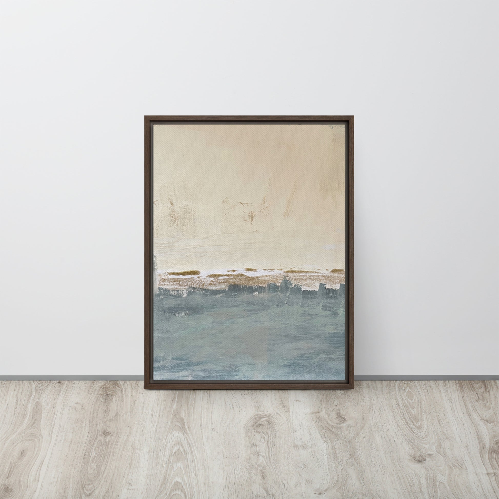 Peaceful Framed Canvas Brown 18″×24″
