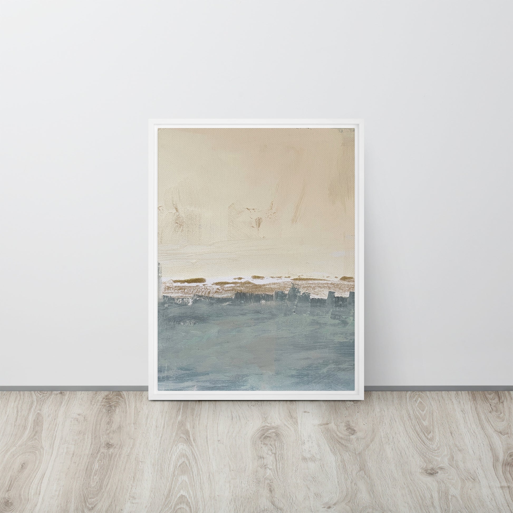Peaceful Framed Canvas White 18″×24″