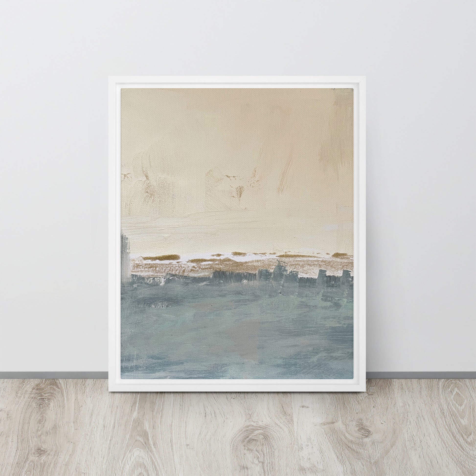 Peaceful Framed Canvas White 16″×20″