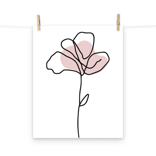 Pink Flower Art Print 16″×20″