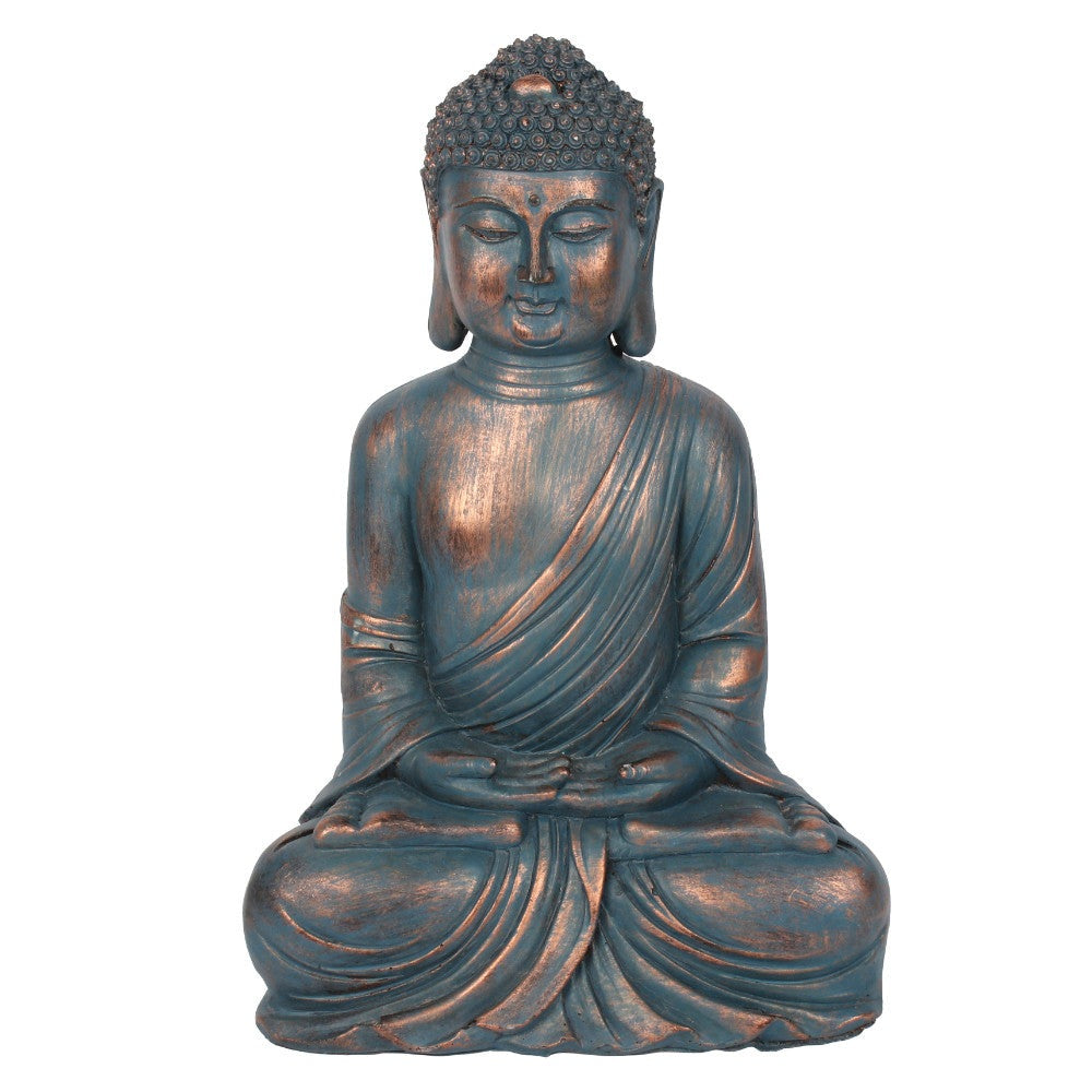 Small Blue Hands in Lap Sitting Buddha - Fortunate Lemon Shop