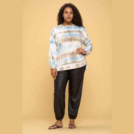 Tie Dye Cotton Fleece Sweatshirt