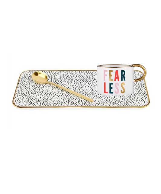 Fearless Mug, Tray and Spoon Set