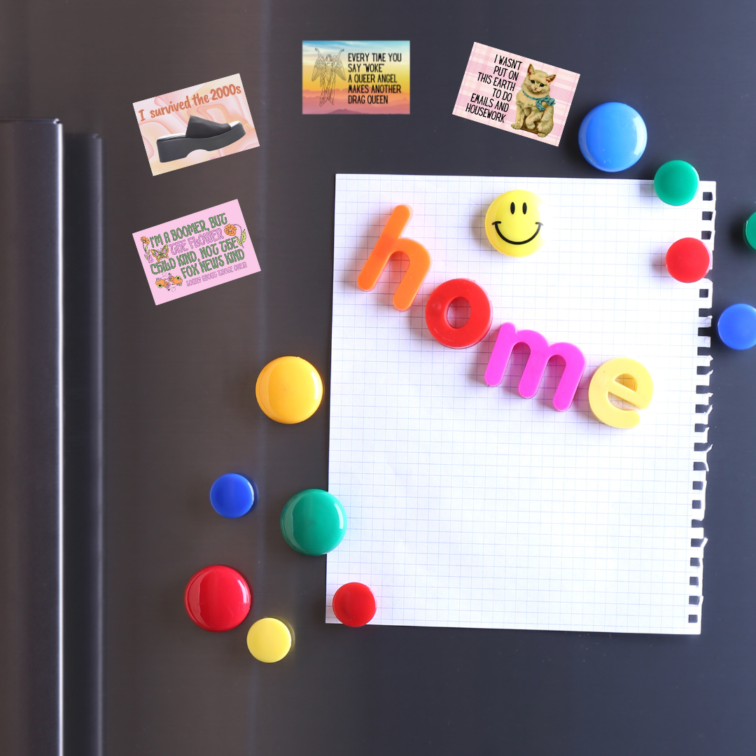 I'm a Boomer But The Flower Child Kind Refrigerator Magnet - Fortunate Lemon Shop