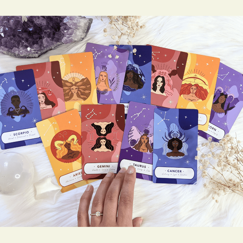 Zodiac Oracle Trading Cards | Goddess Provisions