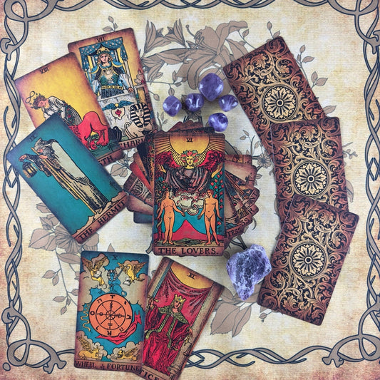 The Rider Waite Borderless Vintage Tarot Cards
