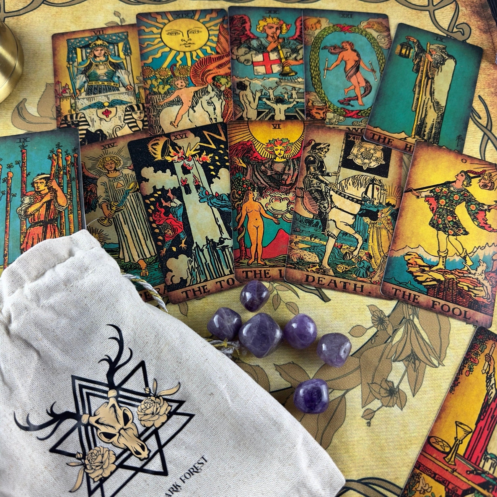 The Rider Waite Borderless Vintage Tarot Cards