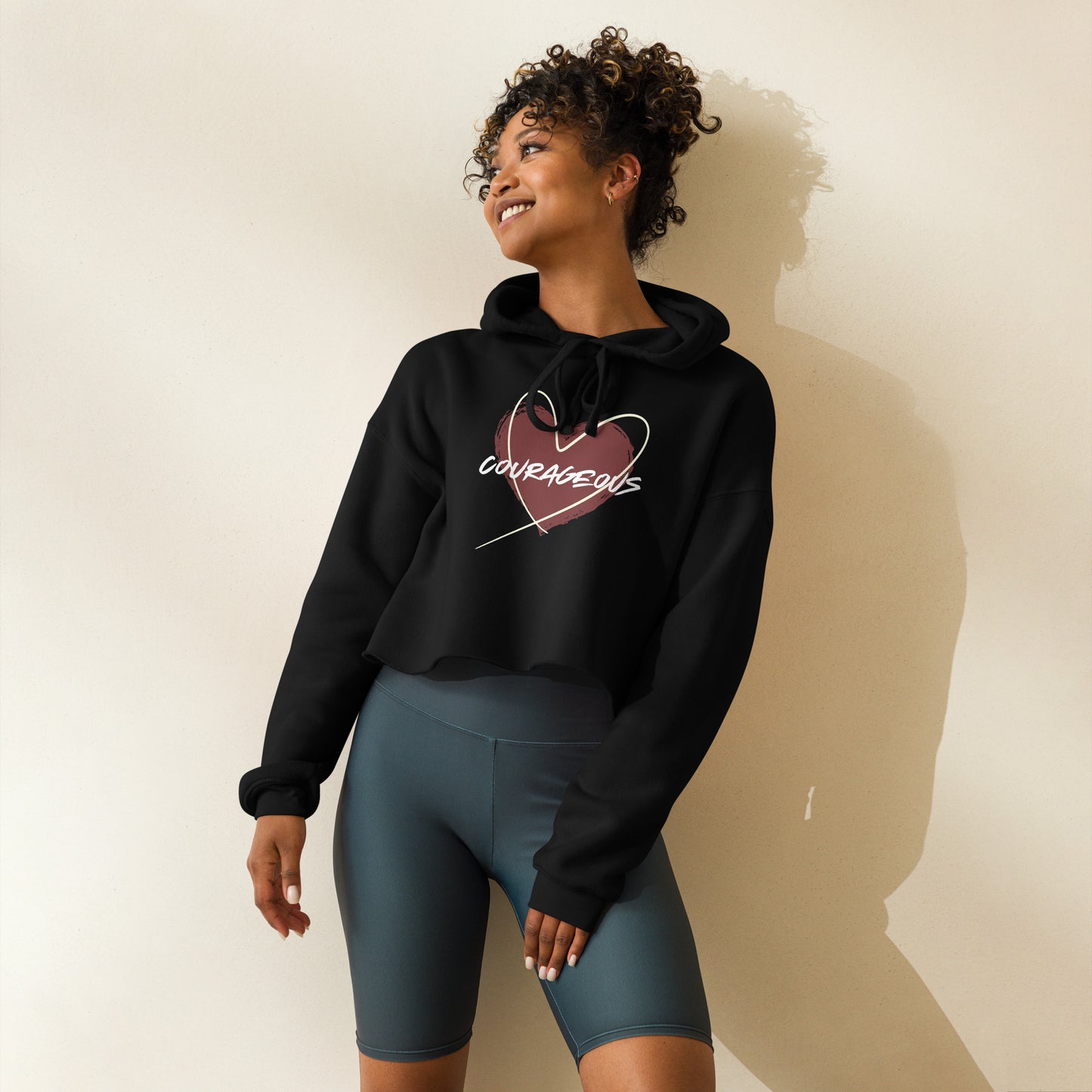 Courageous Crop Hoodie Black