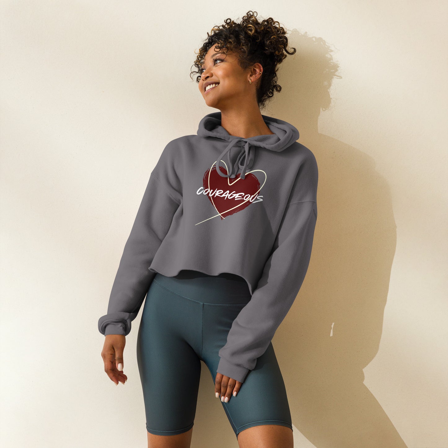 Courageous Crop Hoodie Storm
