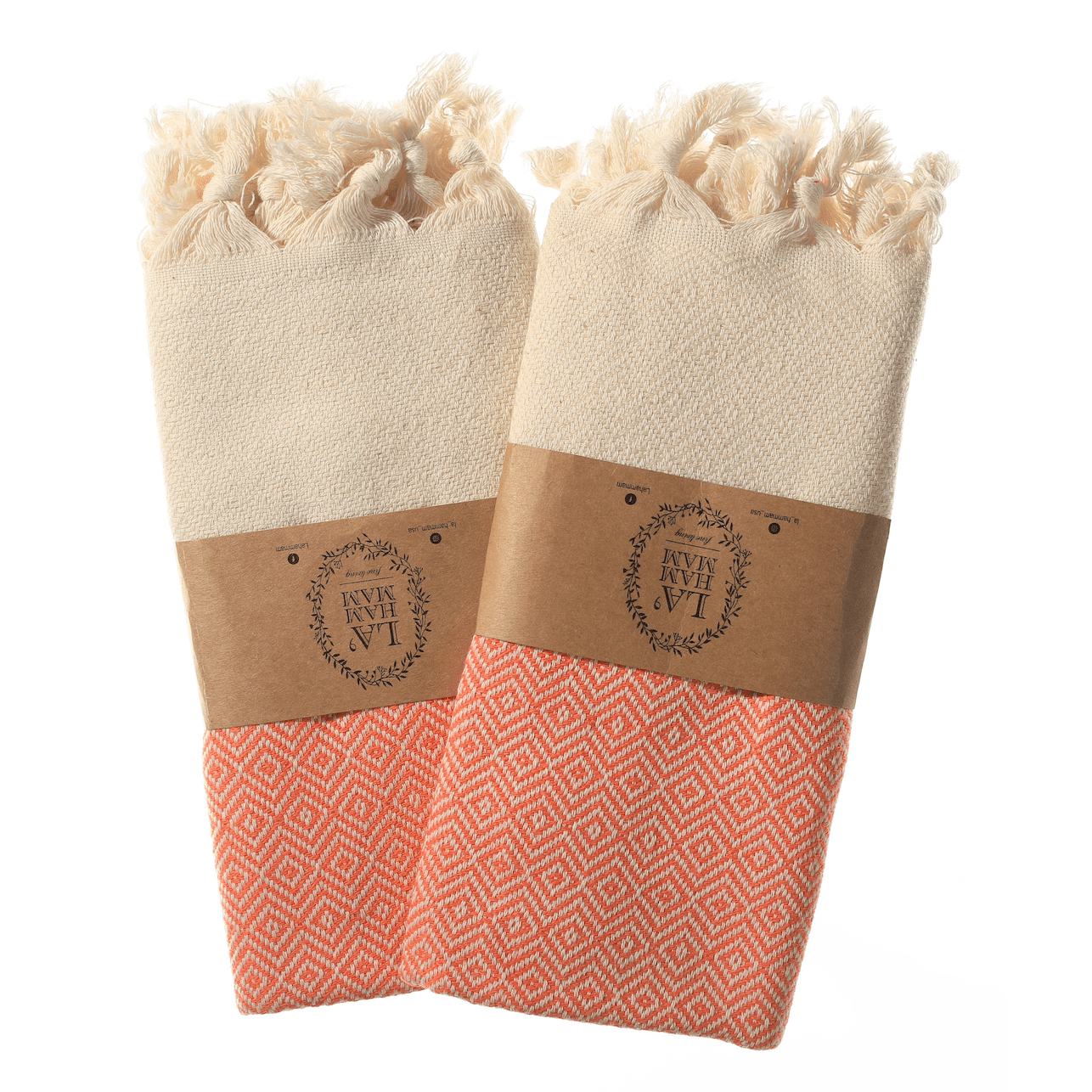 Diamond Turkish Cotton Kitchen / Hand Towel 2 pack 40x18 in