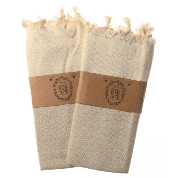 Diamond Turkish Cotton Kitchen / Hand Towel 2 pack 40x18 in - Fortunate Lemon Shop