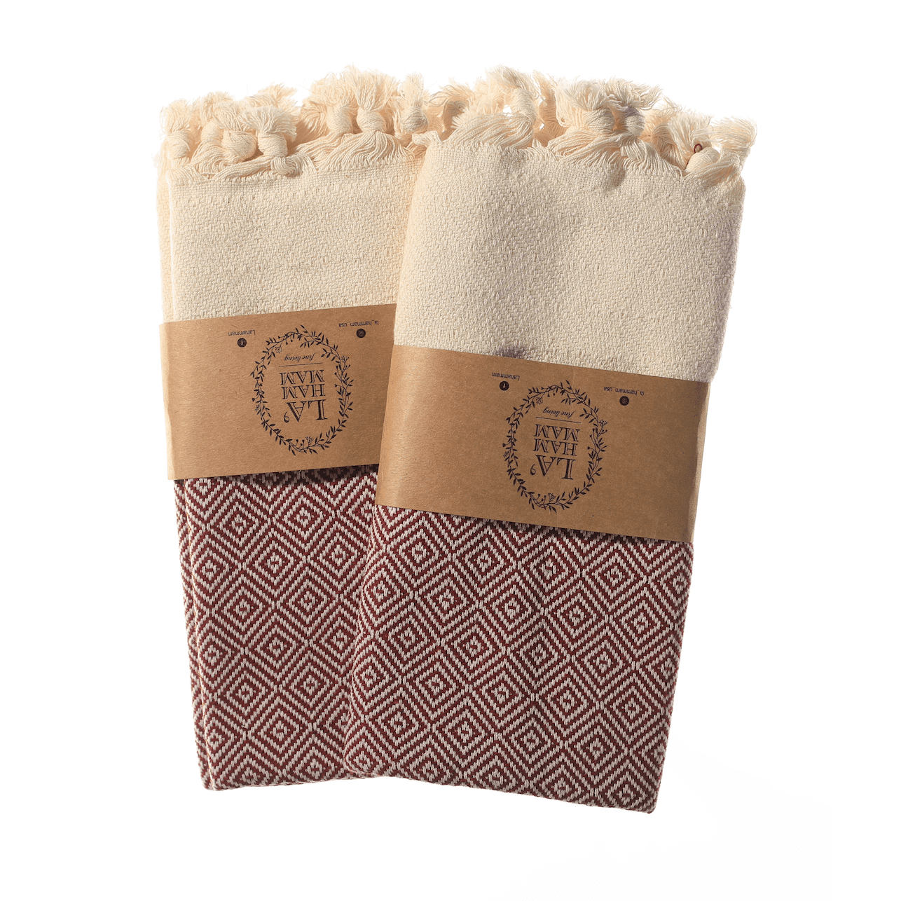 Diamond Turkish Cotton Kitchen / Hand Towel 2 pack 40x18 in