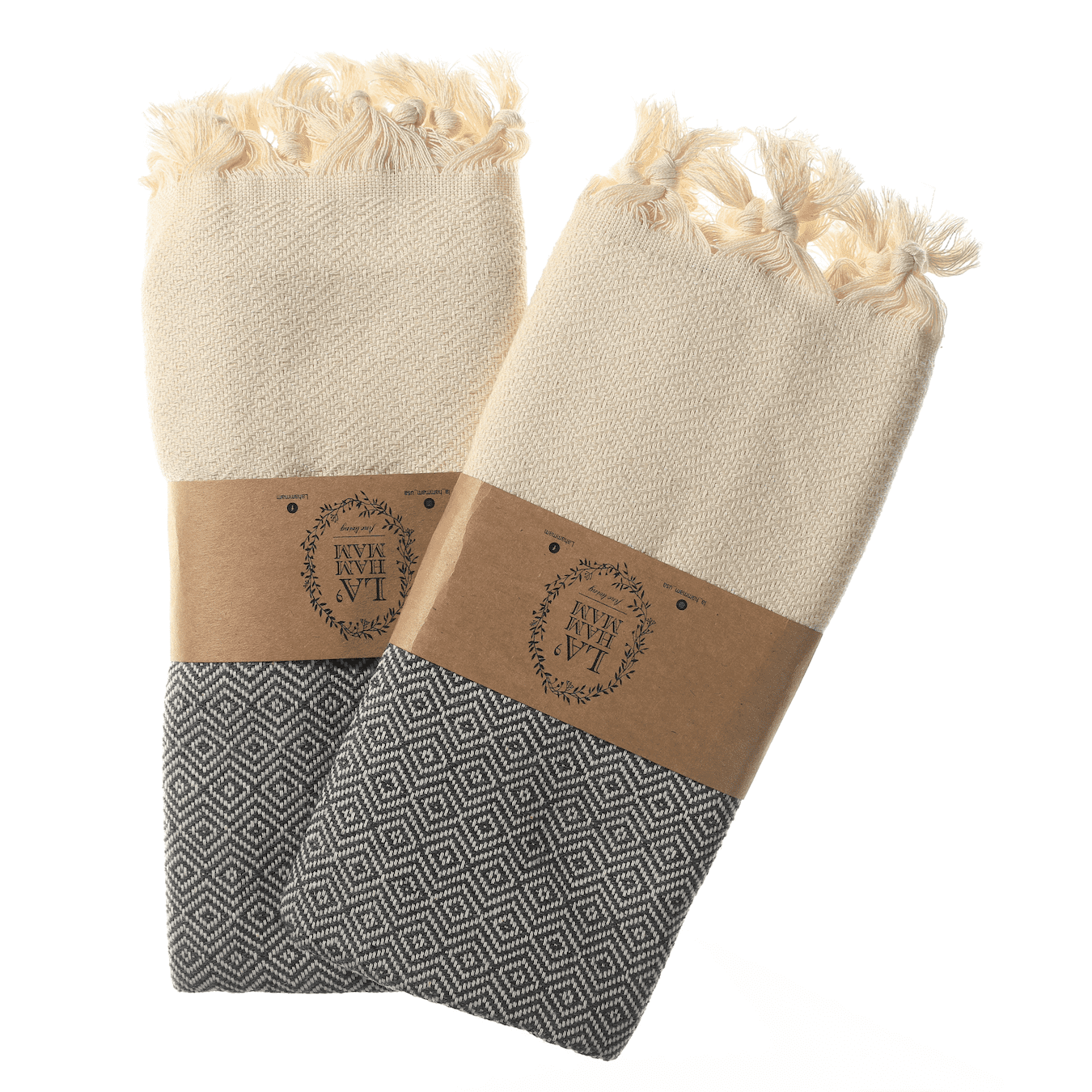 Diamond Turkish Cotton Kitchen / Hand Towel 2 pack 40x18 in