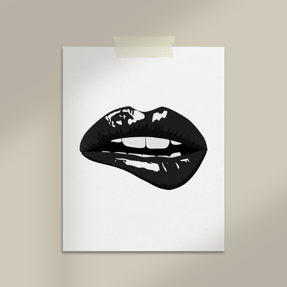 Lips Fashion Modern Art Print - Fortunate Lemon Shop