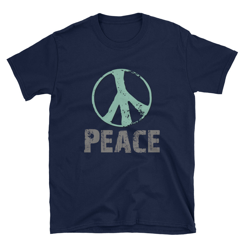 Peace Sign Short-Sleeve Unisex T-Shirt Navy