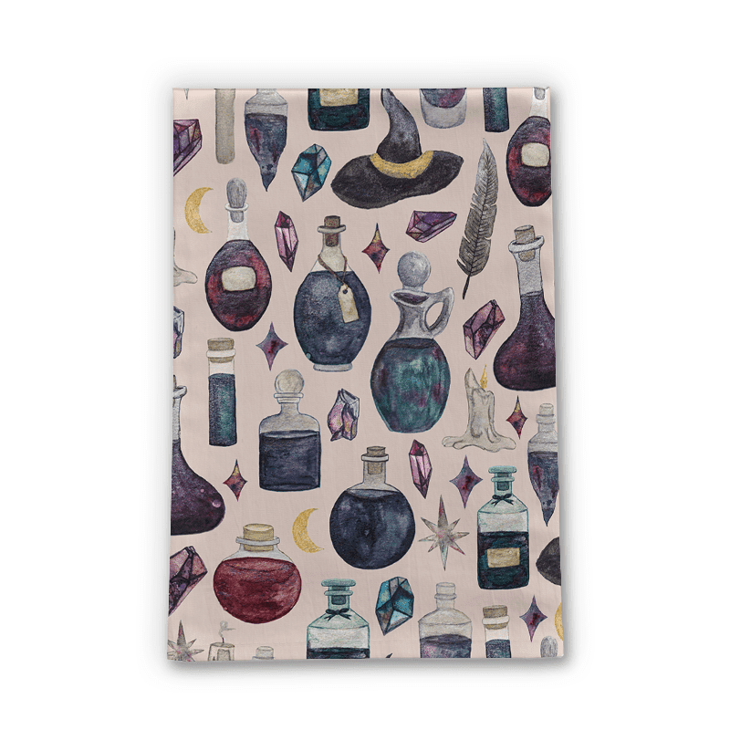 Potions Pattern Tea Towel - Fortunate Lemon Shop