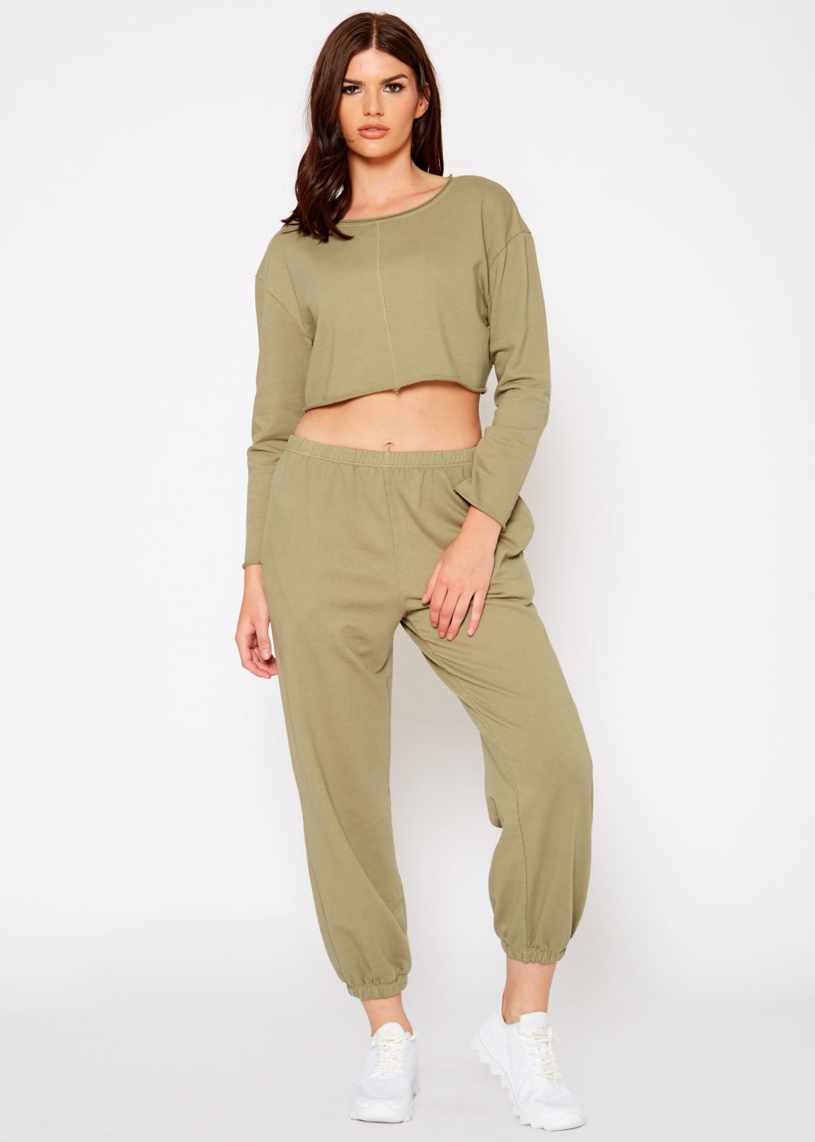 Essential French Terry Sweatpants In Olive - Fortunate Lemon Shop