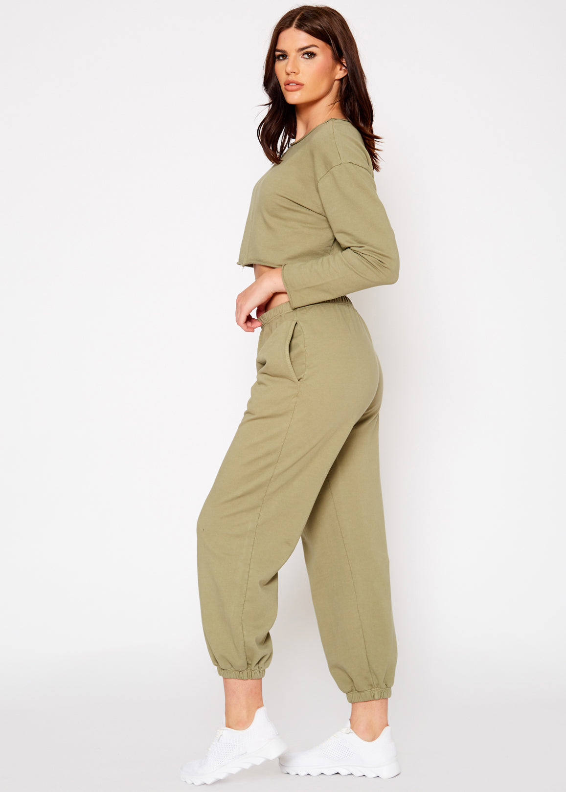 Essential French Terry Sweatpants In Olive - Fortunate Lemon Shop