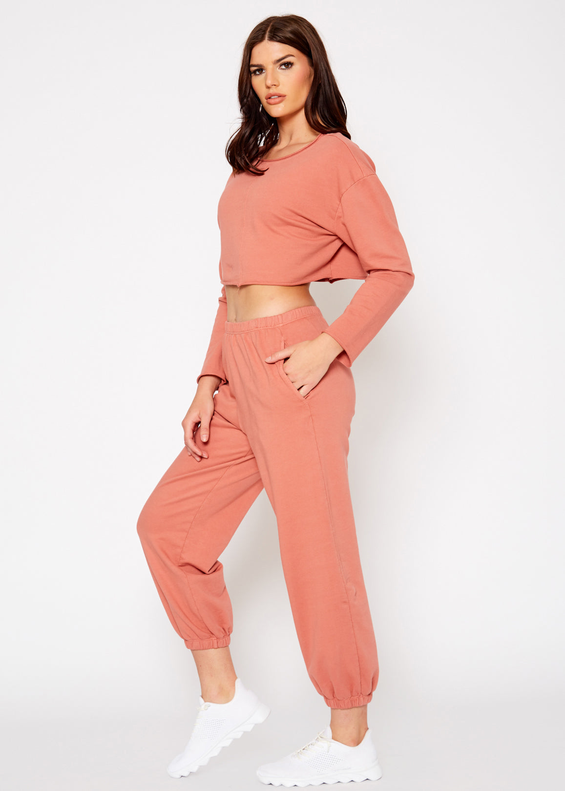 Essential French Terry Sweatpants In Rose - Fortunate Lemon Shop