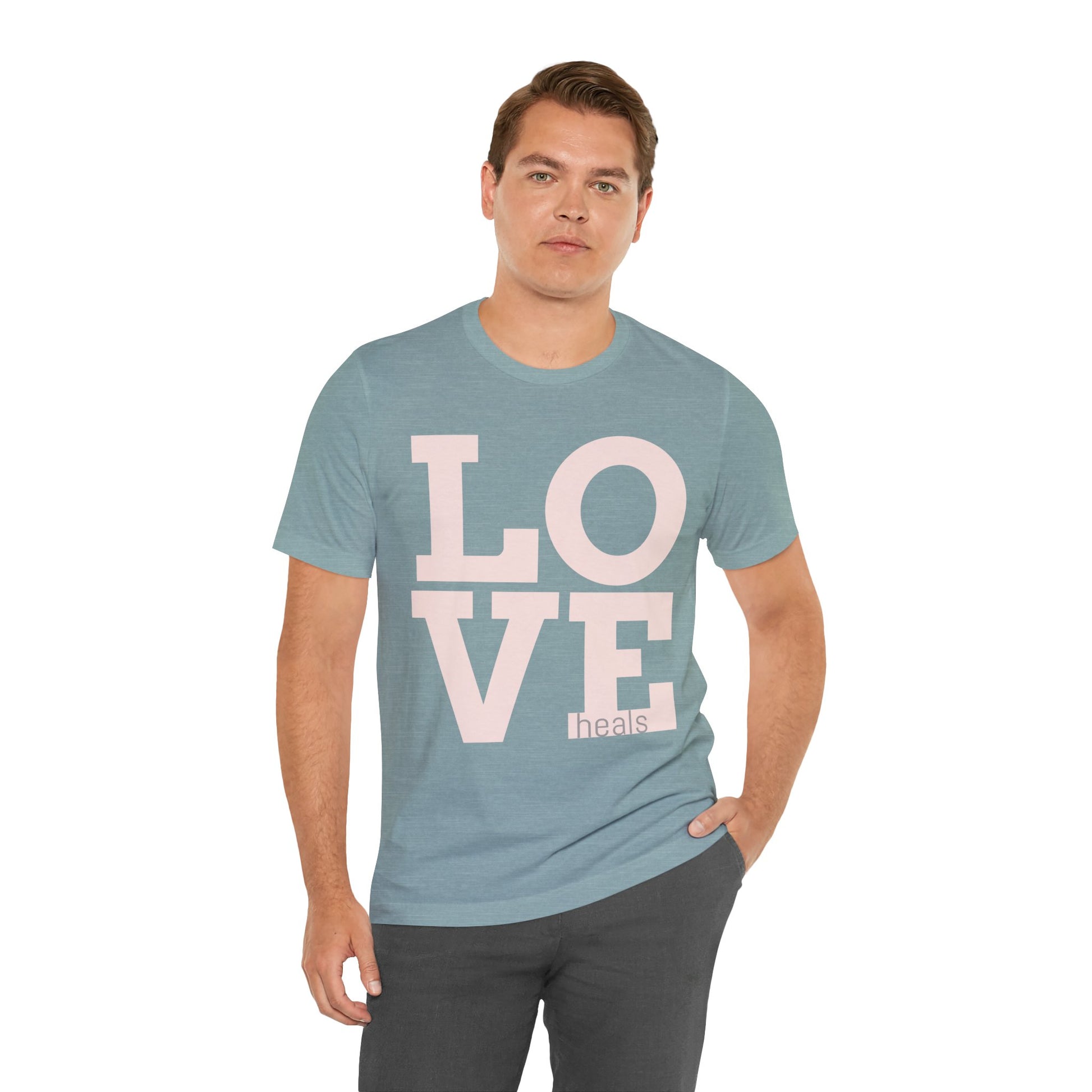 Love Heals Graphic Tee — Inspirational Pink Unisex T-Shirt - Fortunate Lemon Shop
