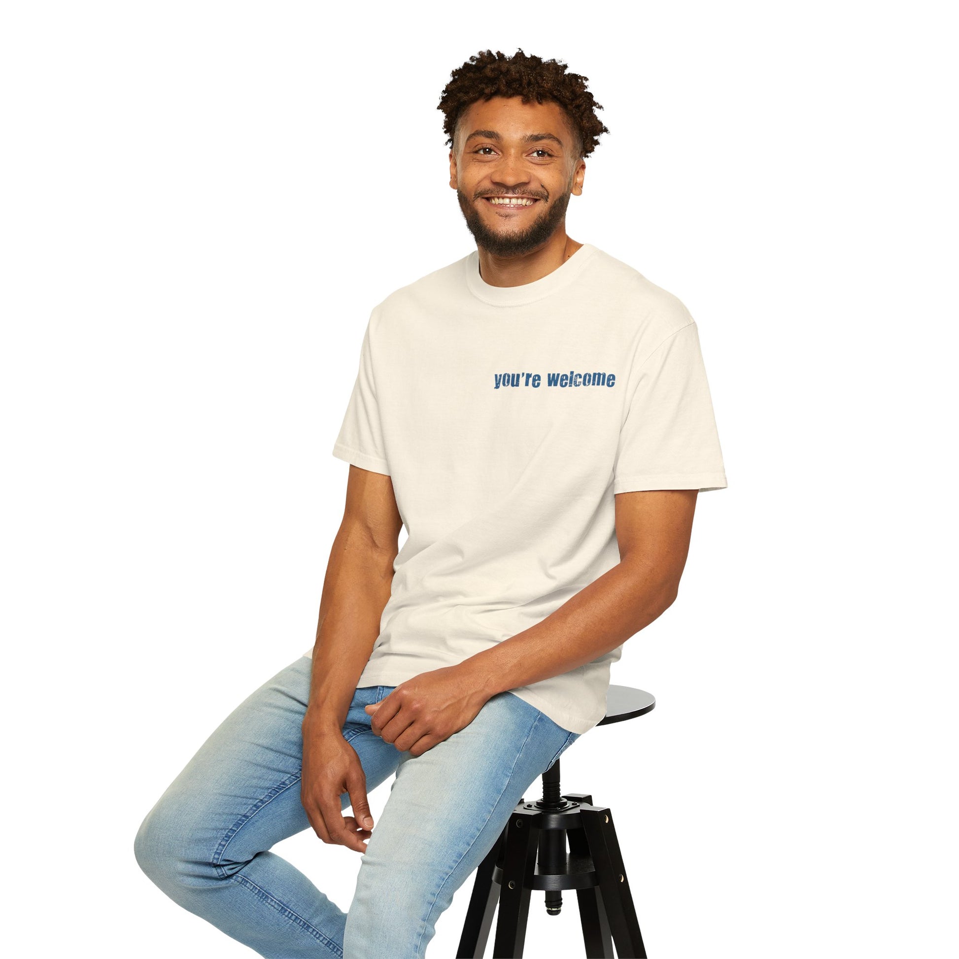 T-Shirt — “You’re Welcome” Motivational Graphic Tee (Back Quote: "I Can’t Make People Like Me…") - Fortunate Lemon Shop