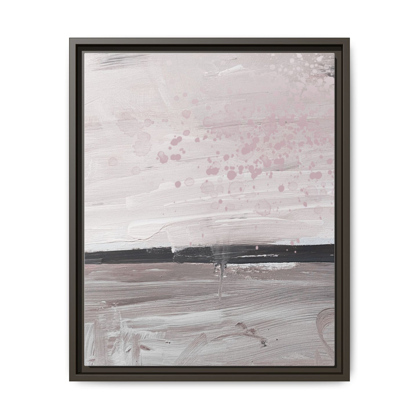 Abstract Pastel Horizon Matte Canvas Print (Framed)