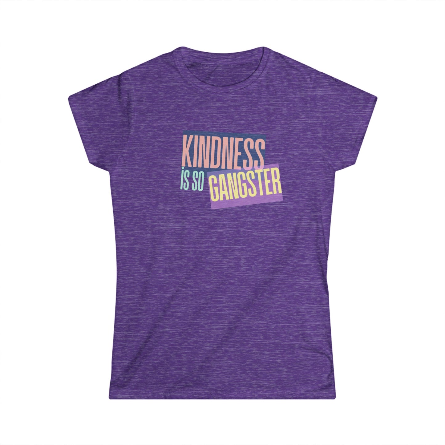 Kindness Is So Gangster Women’s Tee — Retro Pastel Graphic Shirt - Fortunate Lemon Shop