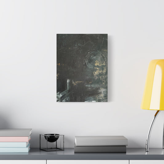 Black Moon Lilith Canvas Art — Moody Textured Wall Print, Stretched 1.25" - Fortunate Lemon Shop