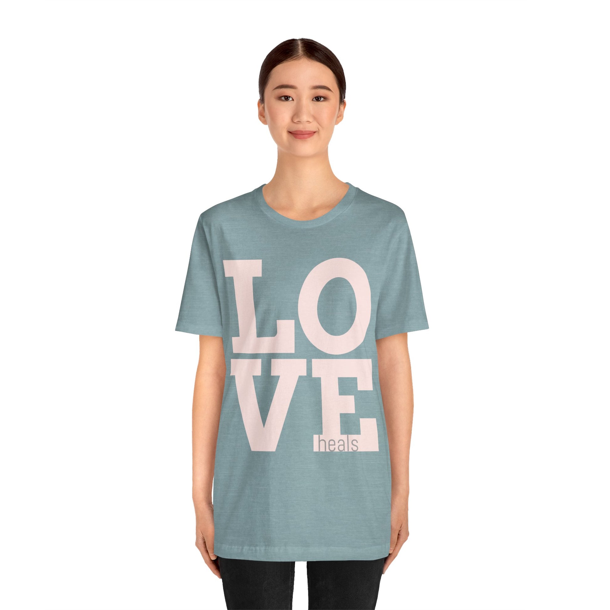 Love Heals Graphic Tee — Inspirational Pink Unisex T-Shirt - Fortunate Lemon Shop