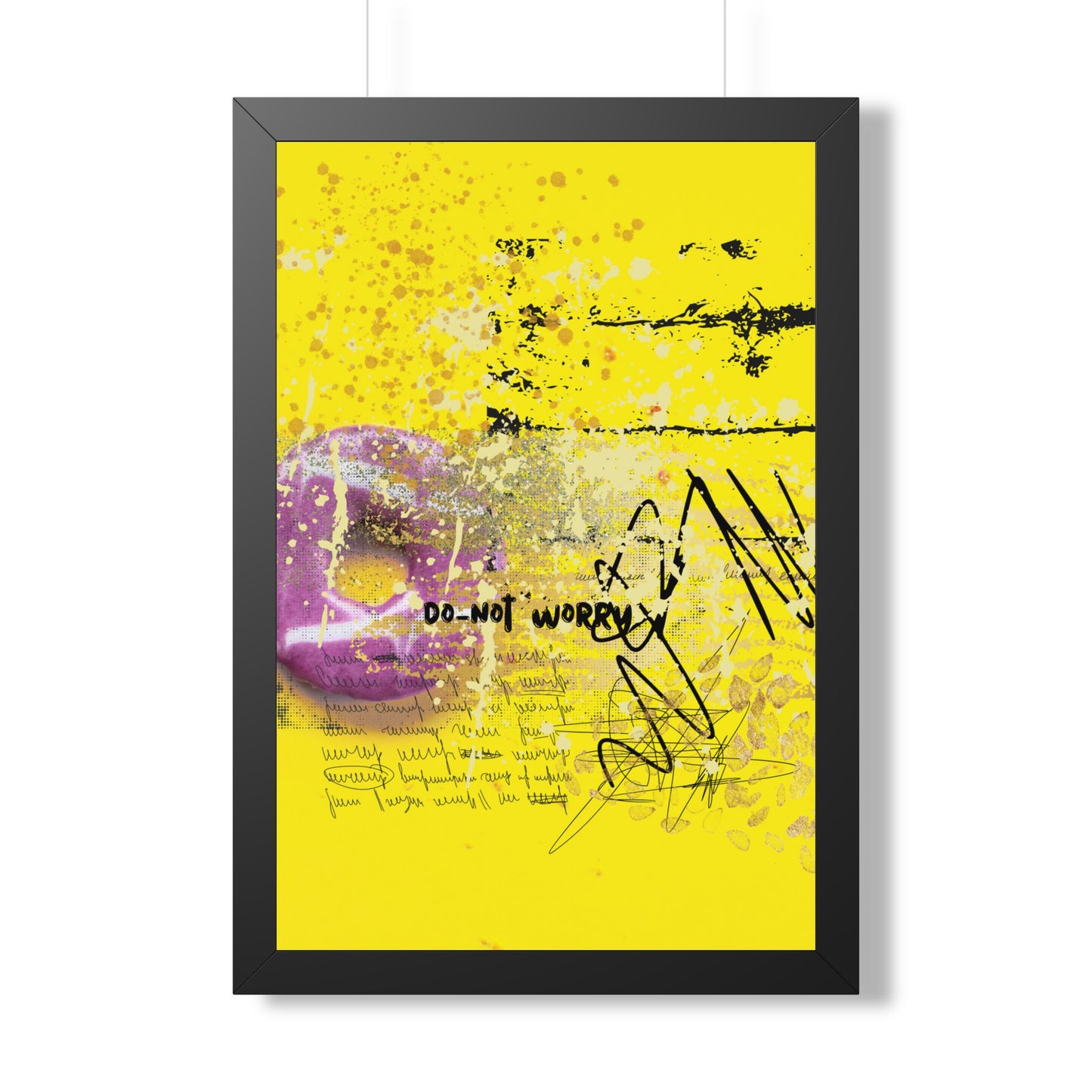 Do-Not Worry Abstract Poster — Yellow Modern Wall Art - Fortunate Lemon Shop