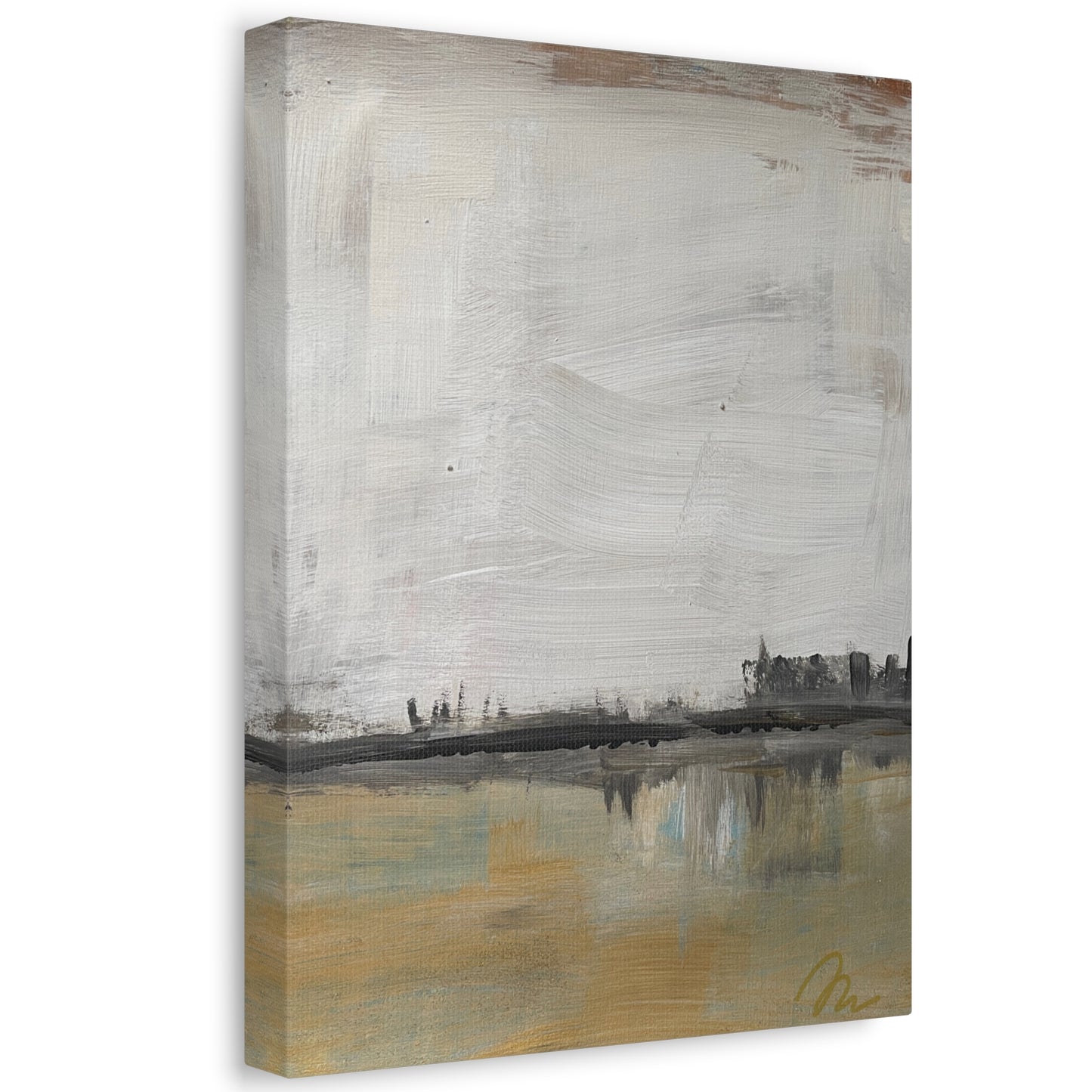 Urban Reflection - Abstract Horizon Stretched Canvas Print - Fortunate Lemon Shop