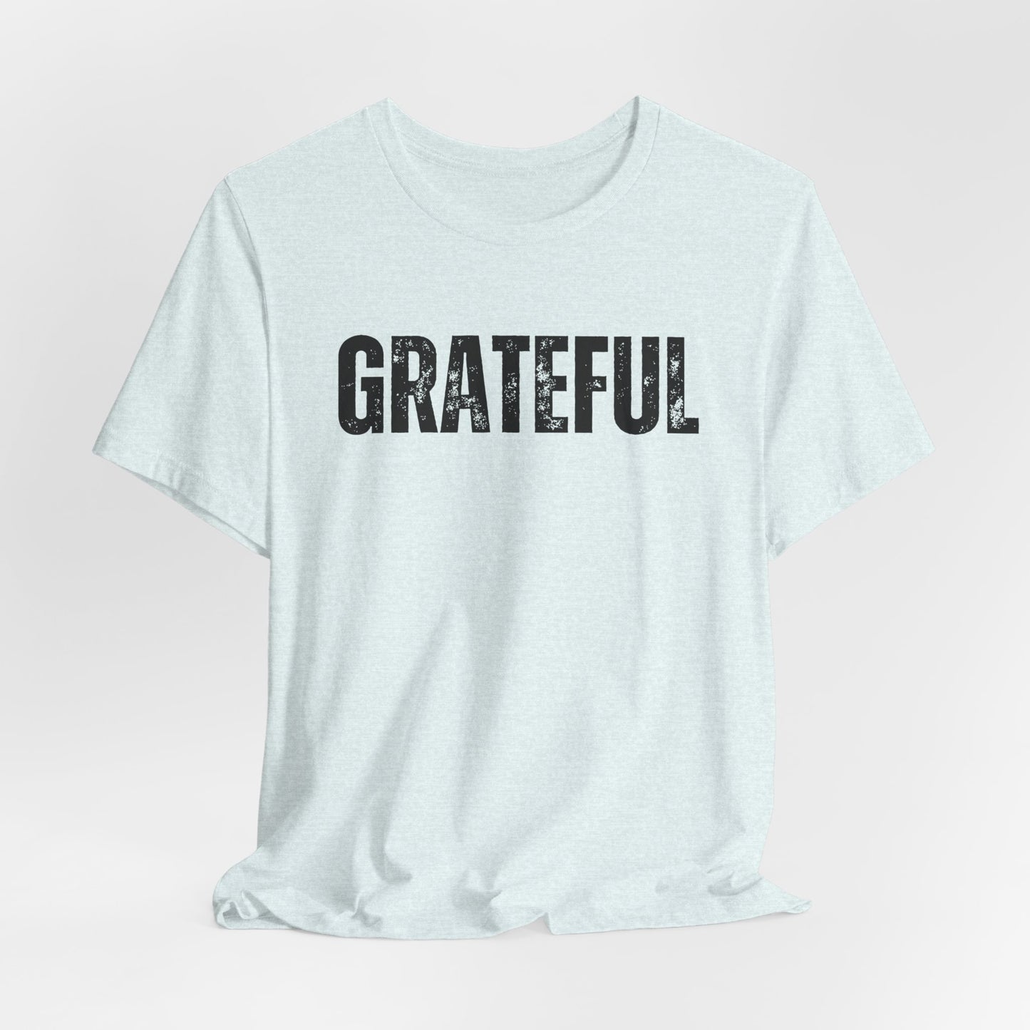 Grateful Graphic Tee – Vintage Distressed 'GRATEFUL' Short Sleeve Shirt - Fortunate Lemon Shop