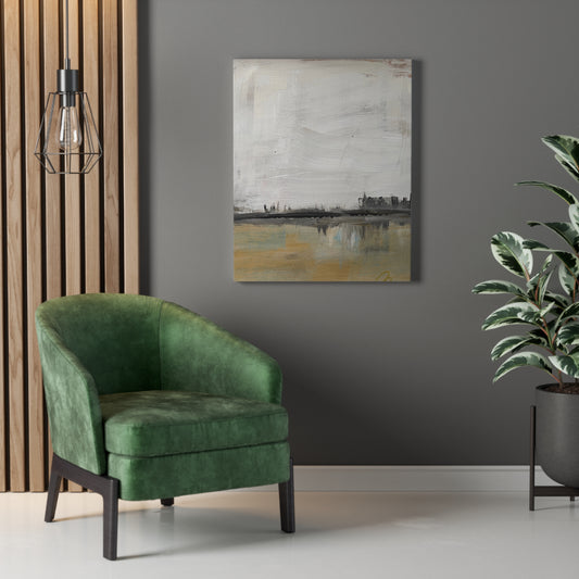 Urban Reflection - Abstract Horizon Stretched Canvas Print - Fortunate Lemon Shop