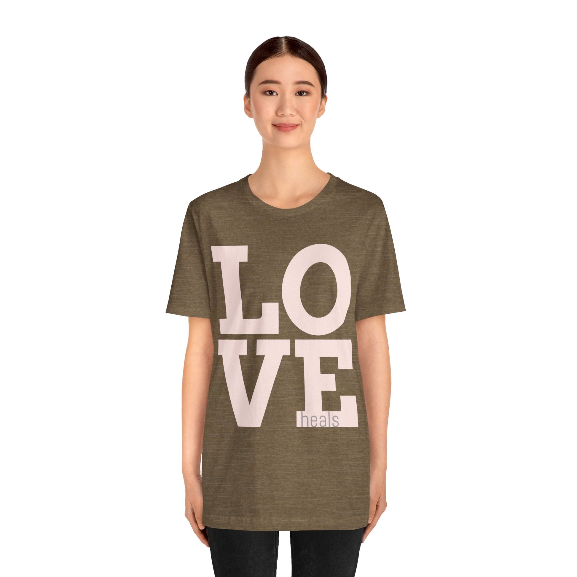 Love Heals Graphic Tee — Inspirational Pink Unisex T-Shirt - Fortunate Lemon Shop
