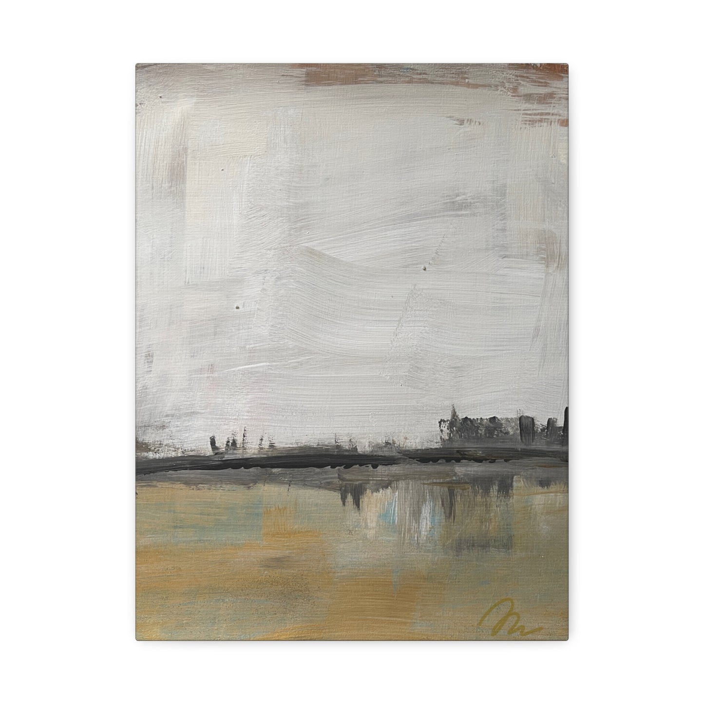 Urban Reflection - Abstract Horizon Stretched Canvas Print - Fortunate Lemon Shop