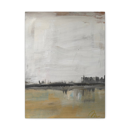 Urban Reflection - Abstract Horizon Stretched Canvas Print - Fortunate Lemon Shop