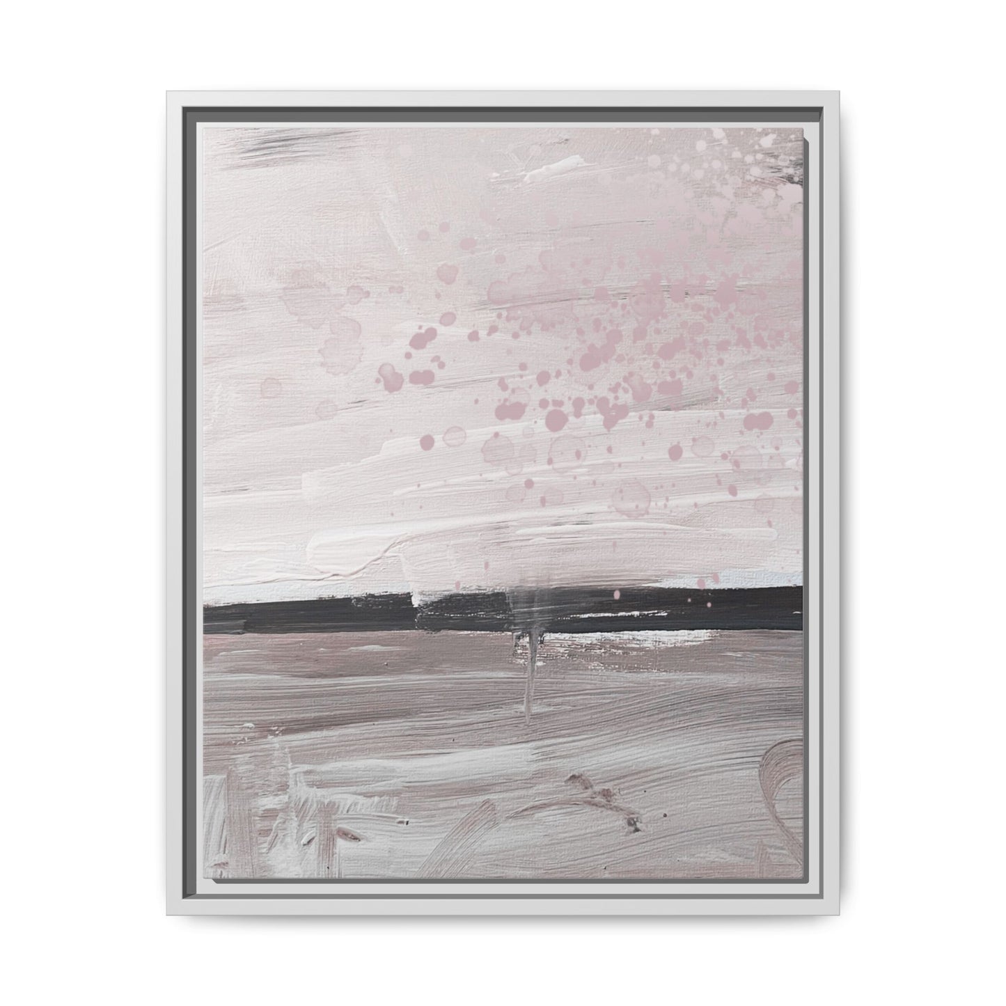Abstract Pastel Horizon Matte Canvas Print (Framed)