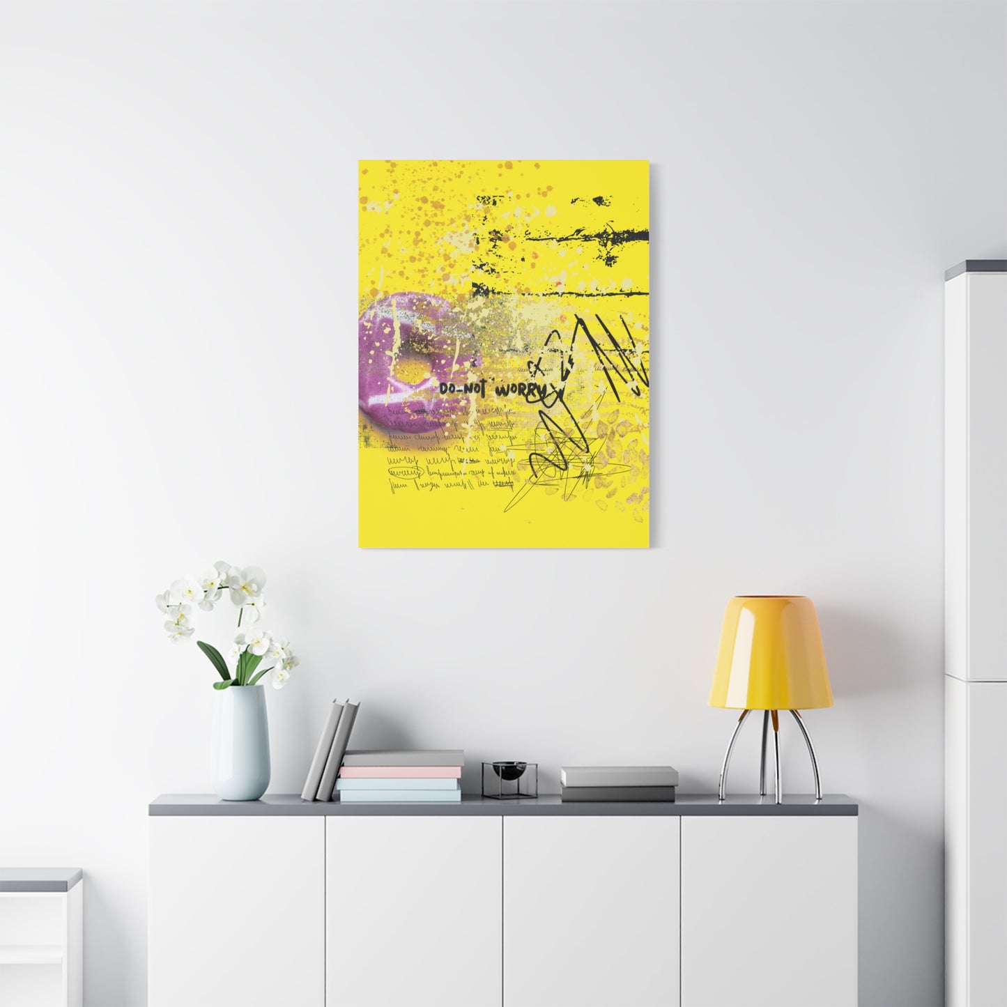 Do Not Worry Donut Pop Art Canvas - Fortunate Lemon Shop
