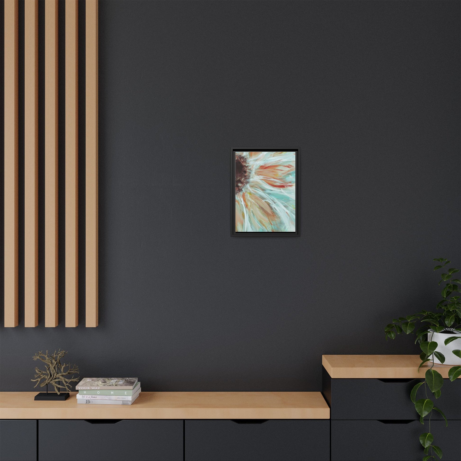 Abstract Floral Burst Framed Canvas - Fortunate Lemon Shop