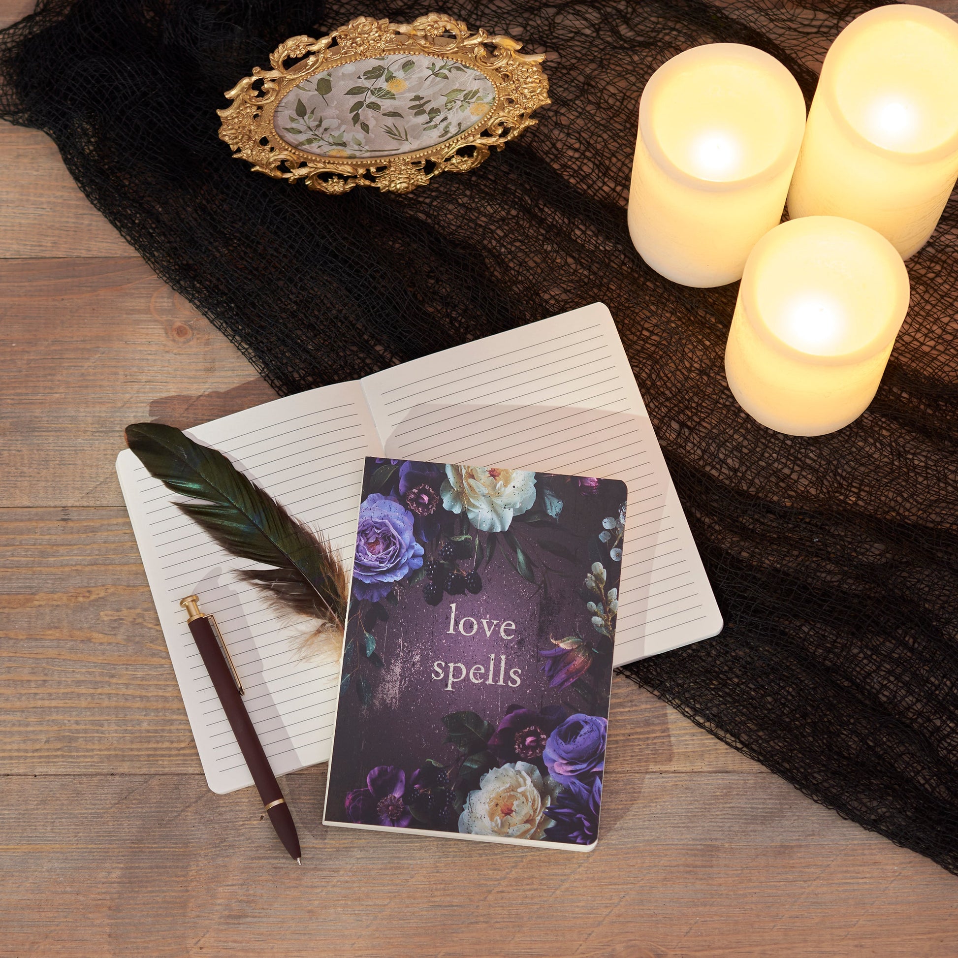 Dark Botanical Love Spells Double-Sided Journal | Halloween Inspired - Fortunate Lemon Shop
